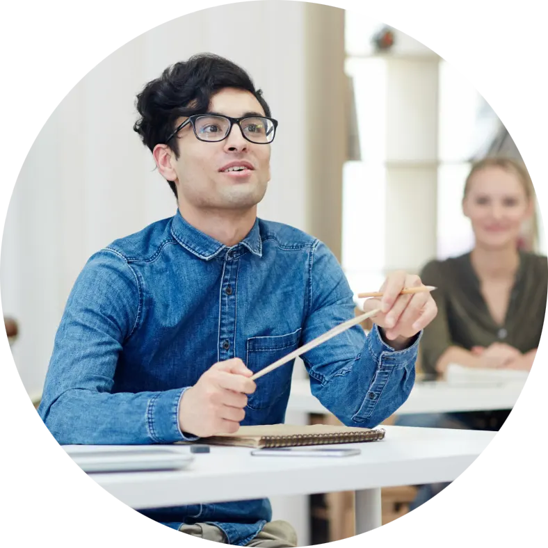 TESS Happy Male Student in Class